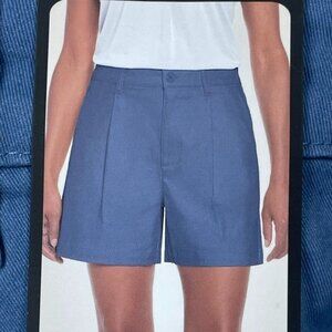 Banana Republic Womens Pleat Front Shorts Size 6 Blue 5" Inseam d0662